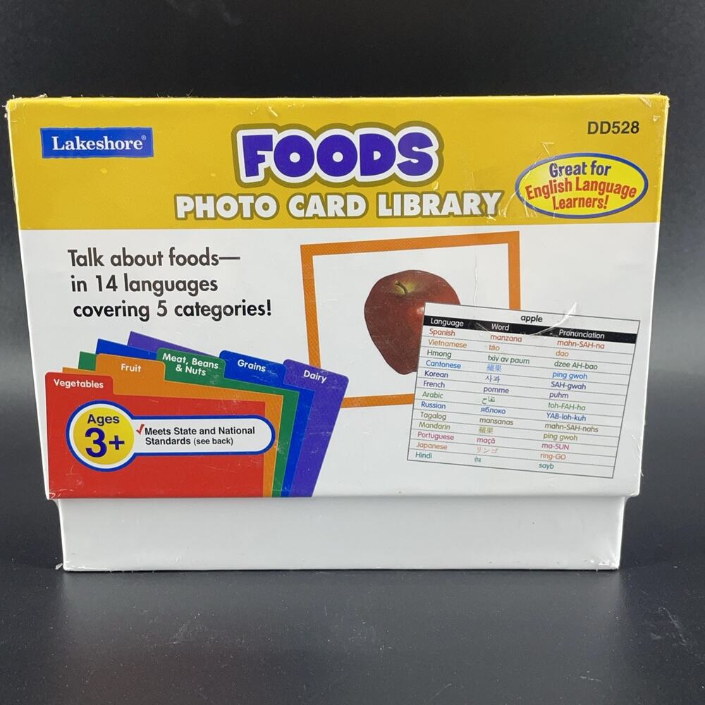 Lakeshore Foods Photo Card Library Ages 3+ 14 Languages 5 Categories Educational